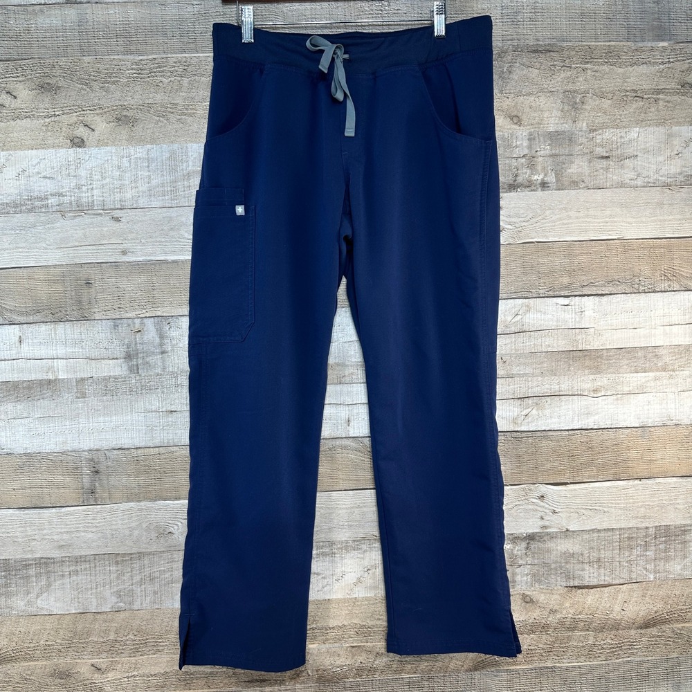 FIGS Technical Collection Livingston Navy Blue Scrub Drawstring Pants Womens M